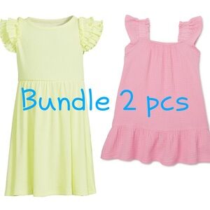 Wonder Nation Toddler Girls' Flaming Sleeve Dress, Size 5 $16 for both